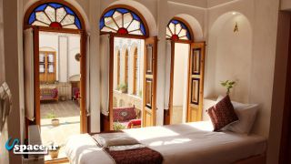 نمای داخلی اتاق ایراندخت هتل سرای صباغیان - کاشان